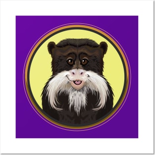 Emperor Tamarin Circle Posters and Art